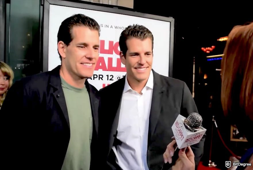 Winklevoss twins Bitcoin: Cameron & Tyler Winklevoss at the Season 2 Premiere for HBO's Silicon Valley.