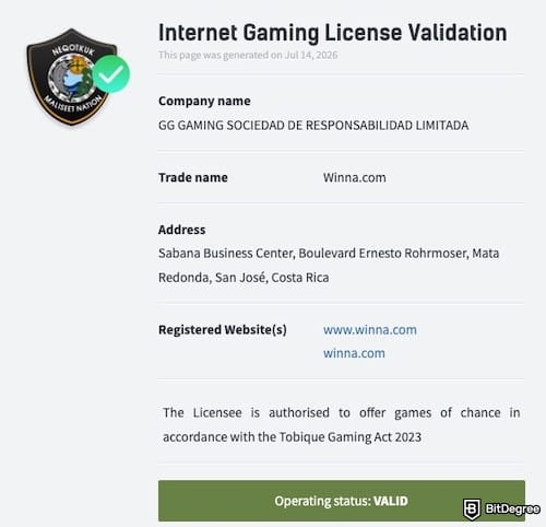 Winna casino review: Canadian license. Winna casino review: Canadian license.