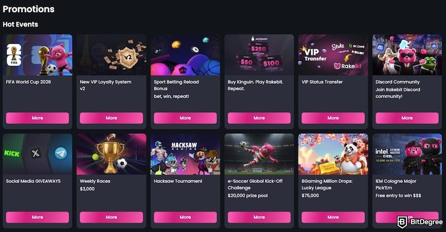 Winna casino review: RakeBit's promotions page. Winna casino review: RakeBit's promotions page.