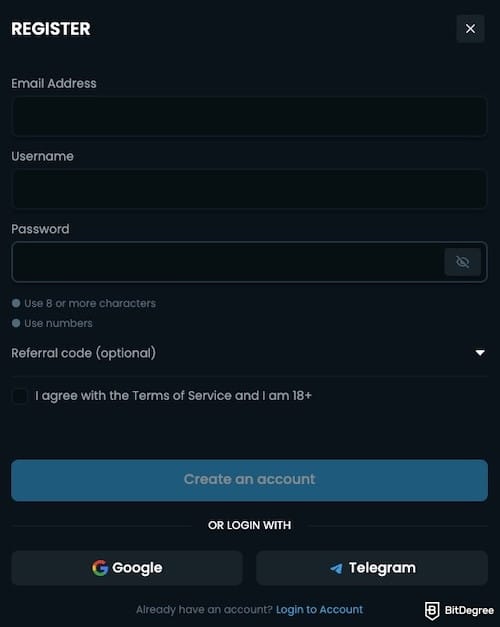 Winna casino review: the registration page. Winna casino review: the registration page.