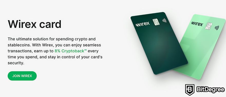 Wirex review: Wirex card.
