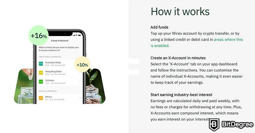 Wirex review: X-Accounts.