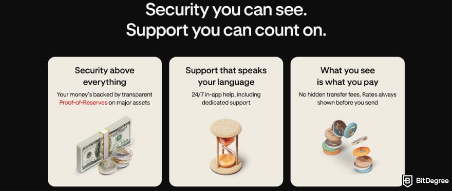Wise alternatives: Krak displaying its security features.