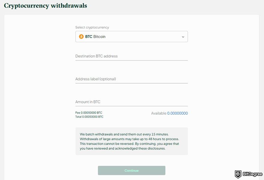 Withdrawal Bitstamp: the crypto withdrawal details on Bitstamp.