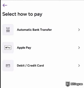 WorldRemit review: select how you'd like to pay. WorldRemit review: select how you'd like to pay.
