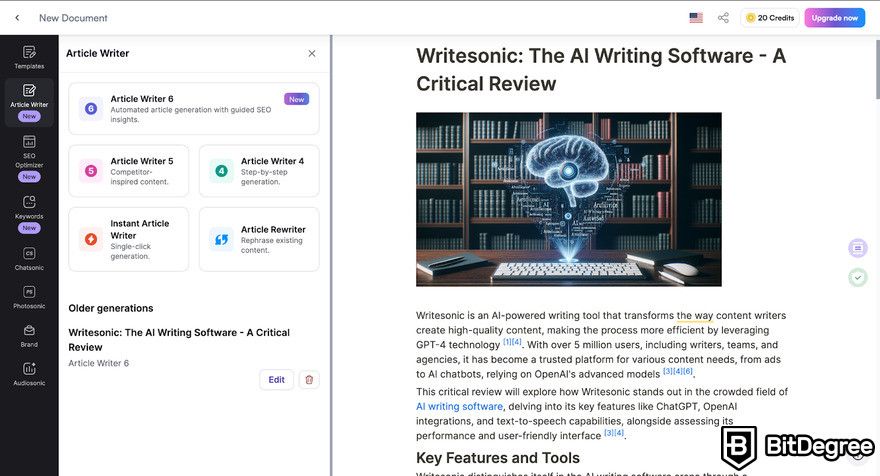 Writesonic review: AI writer results.