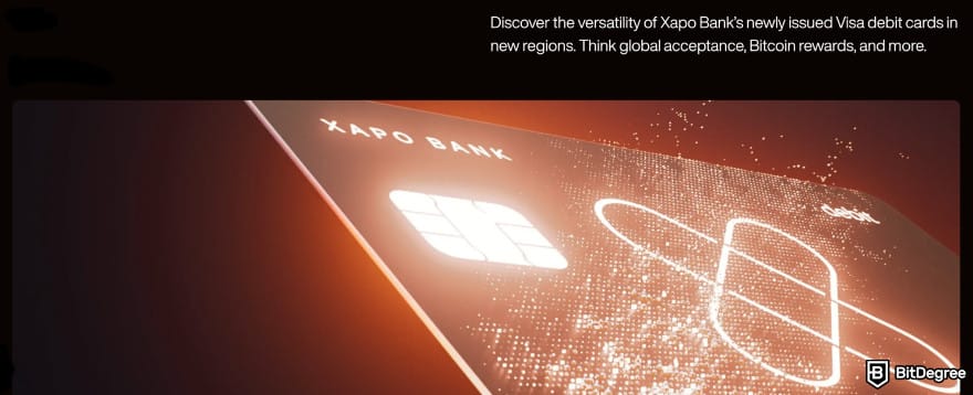 Xapo bank review: the Xapo debit card.