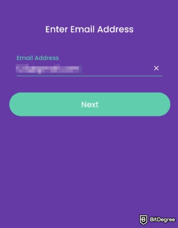 YouTrip review: entering an email address on YouTrip's app.
