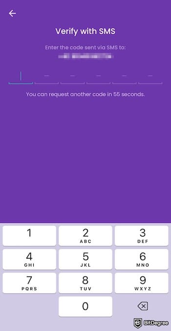 YouTrip review: entering an OTP on YouTrip's app.