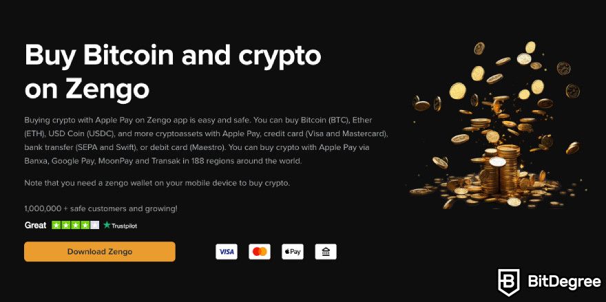 Zengo wallet review: buy Bitcoin.