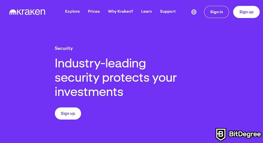 Zero knowledge proof: Kraken's security page.