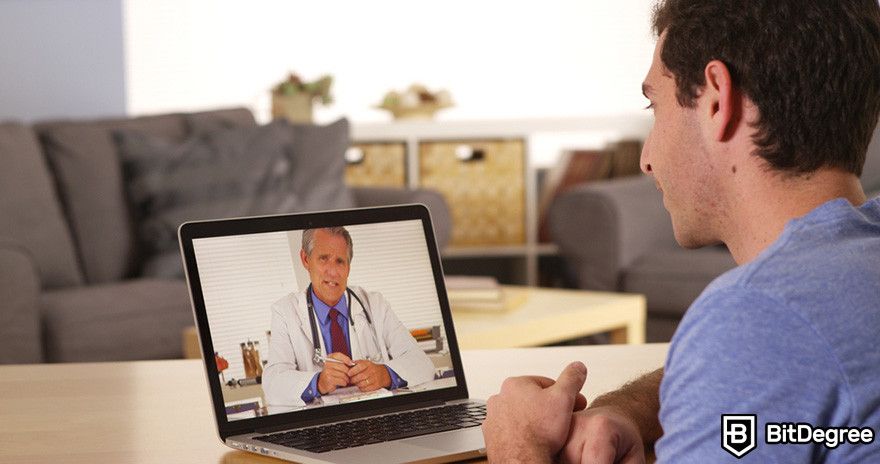 Zero knowledge proof: a person having an online appointment with a physician.