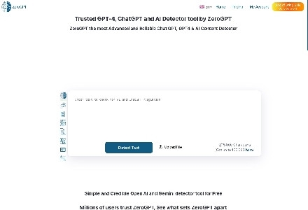 ZeroGPT - Free AI Detection Tool