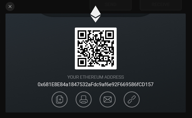 Ulasan Dompet Exodus: QR code. 