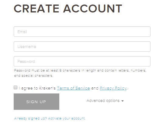 How to create an account on Kraken