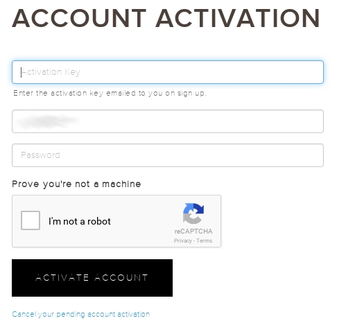 Account activation on Kraken