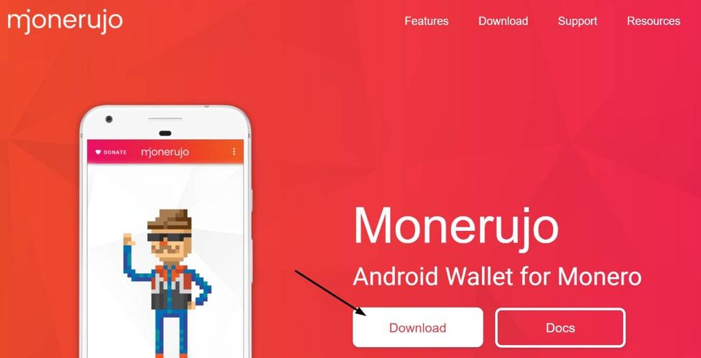 Đào Monero: Ví Android Mjonerujo mang lại Monero.