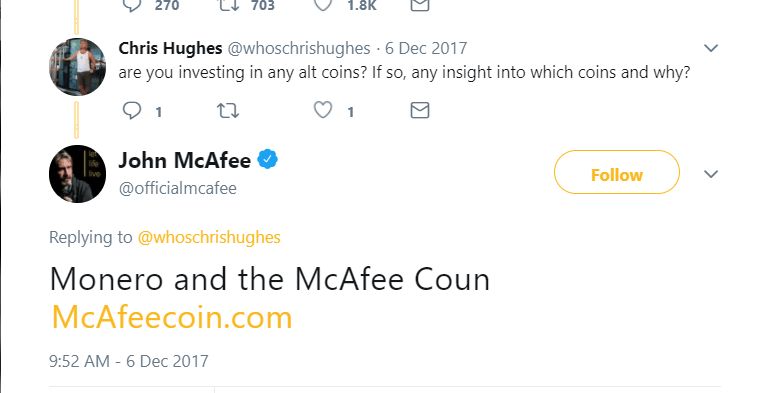 Twitter image from John McAfee