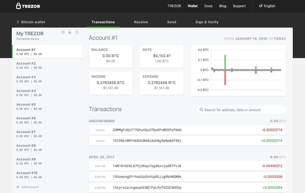 Trezor VS Ledger: Treor setup page.