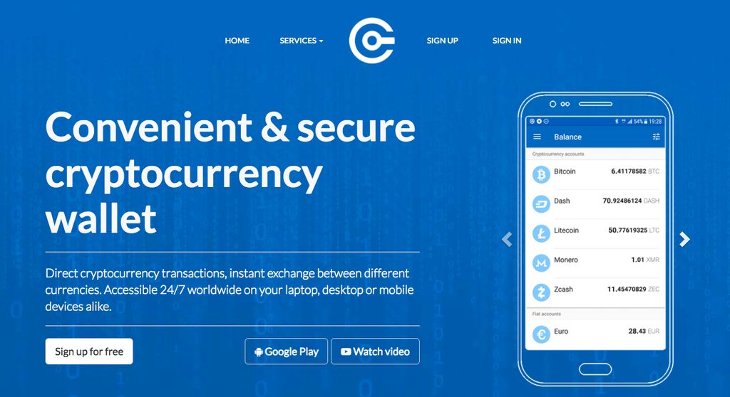 Best cryptocurrency wallet: the Cryptonator cryptocurrency wallet.