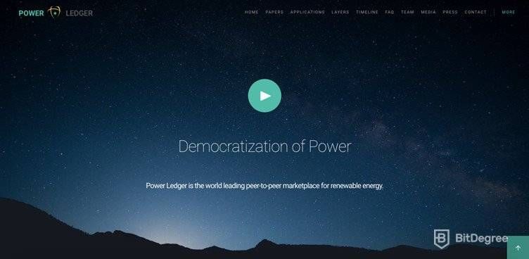 Decentralized applications: Power Ledger.