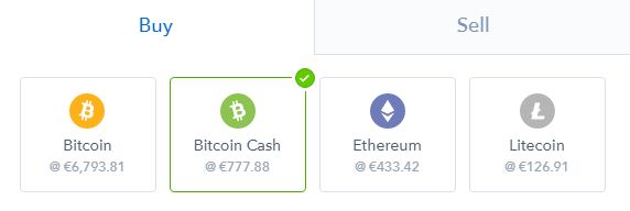 Bitcoin Cash: выбор покупки Bitcoin Cash на Coinbase.