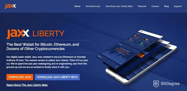 Что такое Ethereum: кошелек Jaxx.