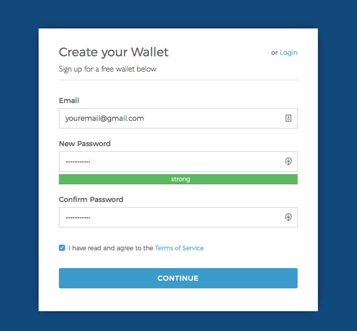 Best Bitcoin wallet: Creating a wallet on Blockchain.com.