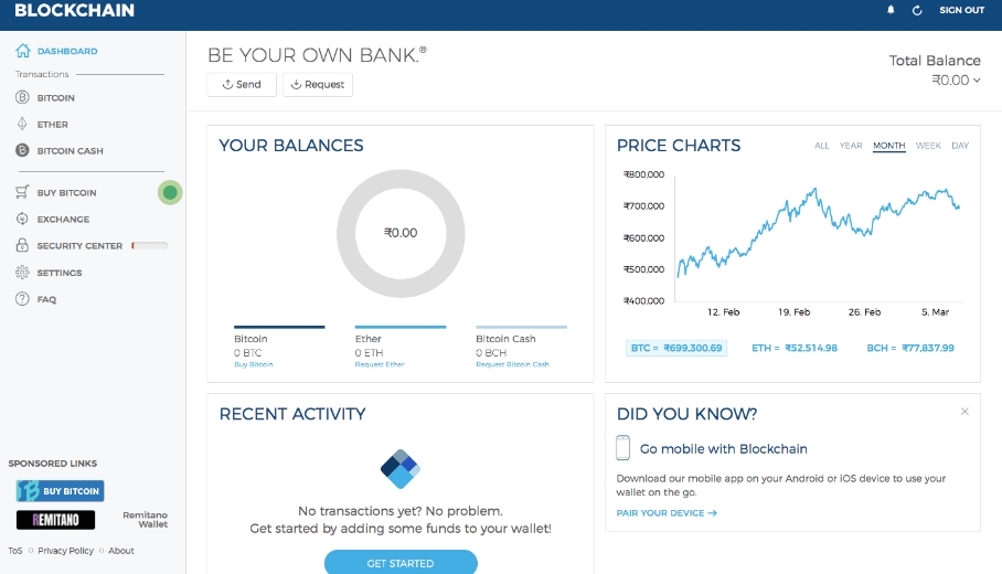 Wallet Bitcoin Terbaik: Blockchain.