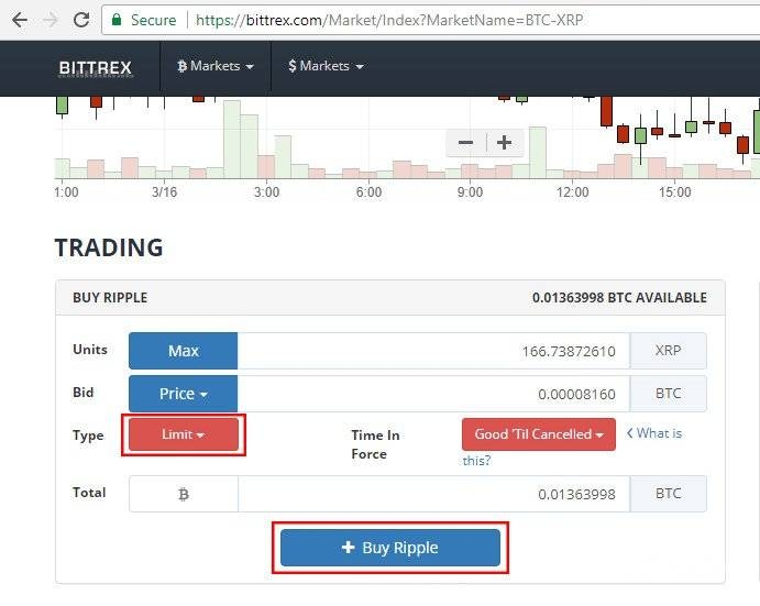 Acheter du ripple: bittrex6.