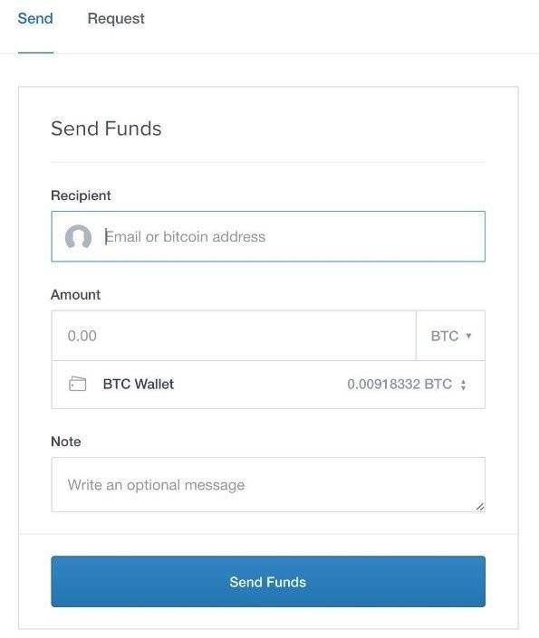 Sending cryptocurrency to recipient