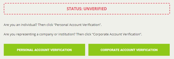 Verification on Bitstamp