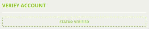 Verified account on Bitstamp