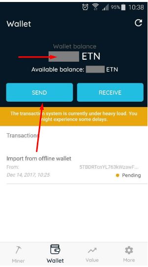 Electroneum wallet mobile application