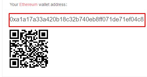 Ethereum wallet address