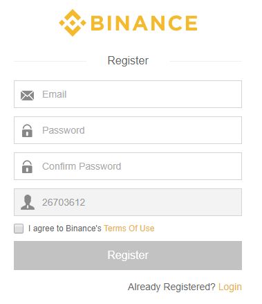 Cách mua IOTA: Cách đăng ký trên Binance.