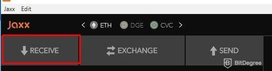 Jaxx wallet: Recibir fondos.