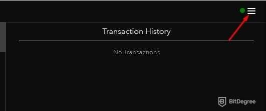 Jaxx wallet review: transaction history.