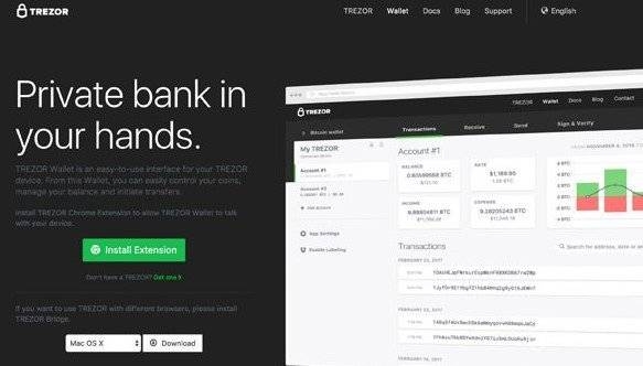 Trezor钱包评测：Trezor网站。
