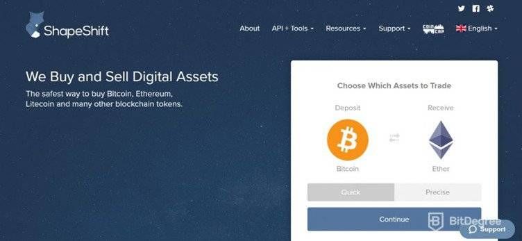 Tempat Trading Bitcoin Terbaik: Shapeshift. 