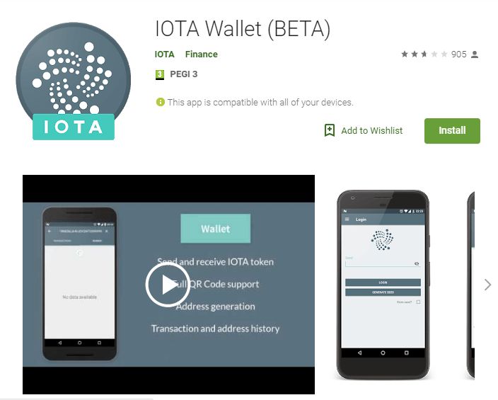 Кошелек для IOTA: приложение IOTA Wallet.