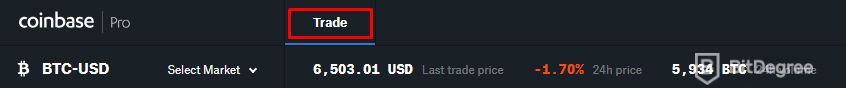 GDAX Coinbase: Trading.