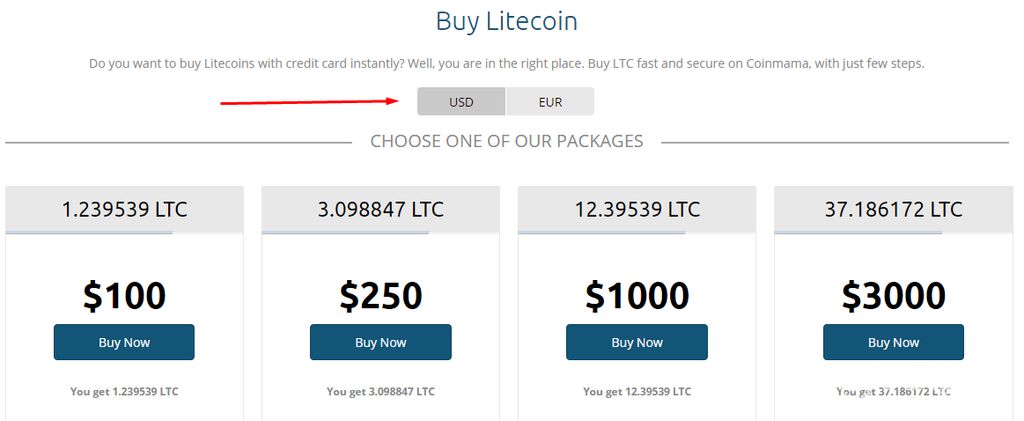 buy litecoin with credit card