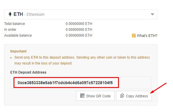 How to transfer from gdax to binance