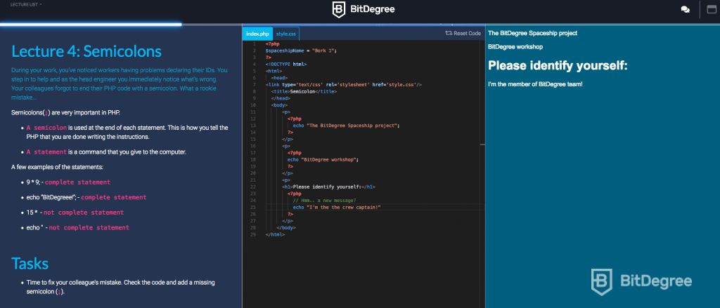 Front end developer pemula: kursus JavaScript BitDegree.