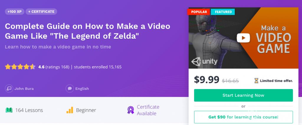 Online programming courses: Games like Zelda