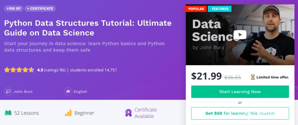 Online programming courses on data science