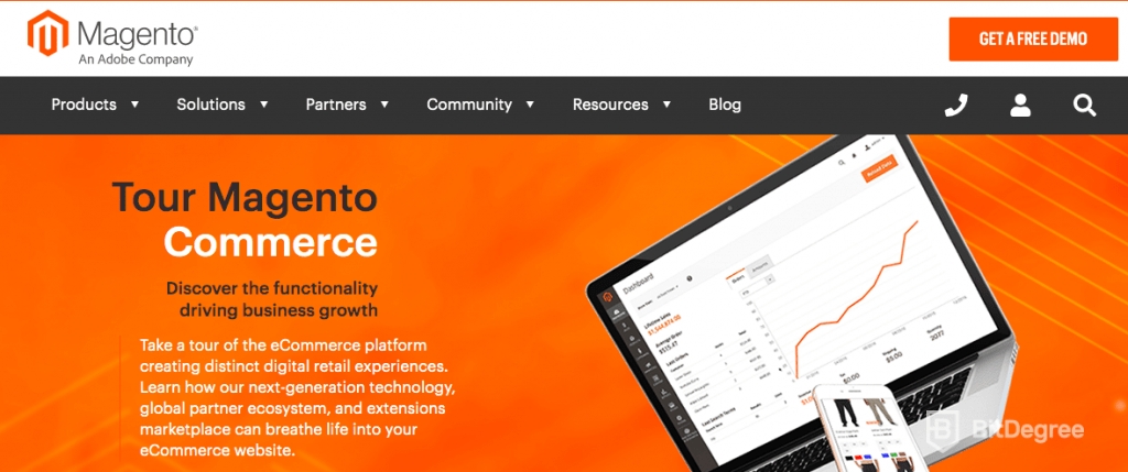 Mejores CMS: Magento.