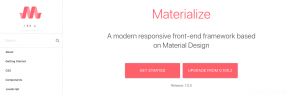 Framework thay thế Bootstrap: Materialize.