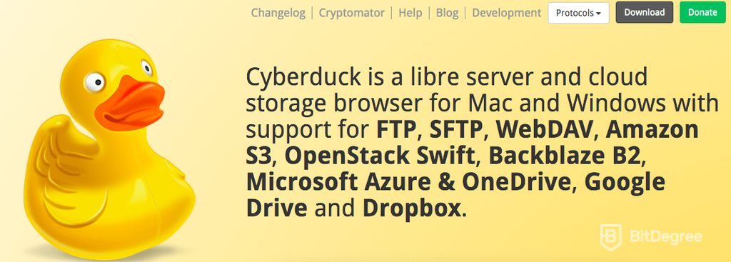 FTP клиент: CyberDuck.